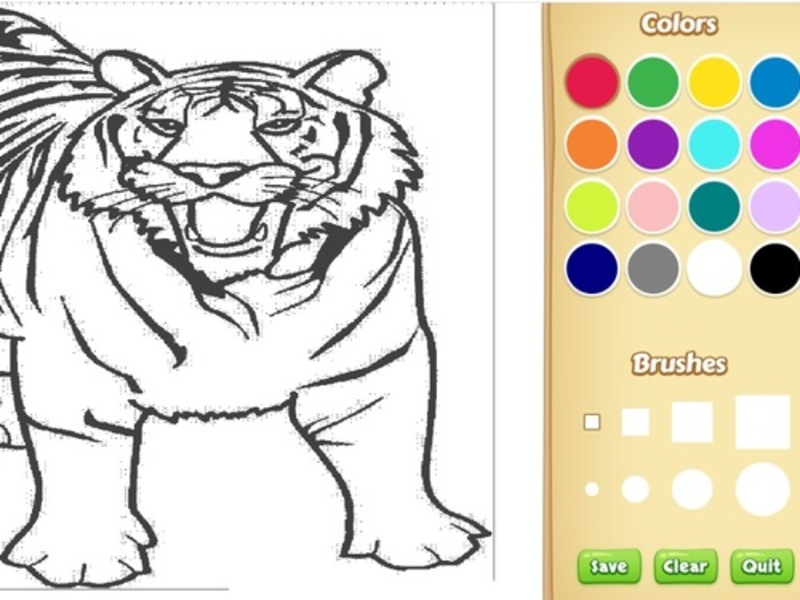 Joc Llibre de pintar Tiger en línia