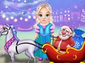 Joc Little Elsa Clean Christmas Carriage en línia