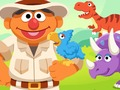 Joc 123 Sesame Street: cura de dia dels dinosaures d'Ernie  en línia