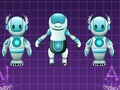 Joc Robots: Coincidència de targetes de memòria  en línia