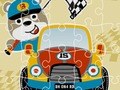 Joc Jigsaw de dibuixos animats de carreres  en línia