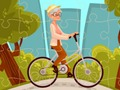 Joc Jigsaw amb bicicleta feliç  en línia