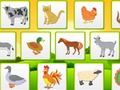 Joc Animals de granja Aprenentatge de memòria  en línia
