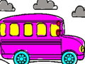 Joc Llibre per pintar en autobús escolar  en línia
