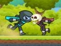 Joc Ninja corre cap amunt i avall  en línia