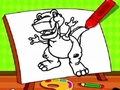 Joc Dinosaure per pintar fàcilment per a nens  en línia