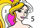 Joc Princesa pintant per números  en línia