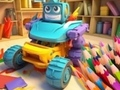 Joc Llibre per pintar: robot de cotxe transformador  en línia