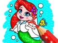 Joc Llibre per pintar: sirena  en línia