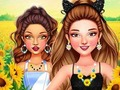 Joc Looks de brillants de gira-sol de celebritats  en línia