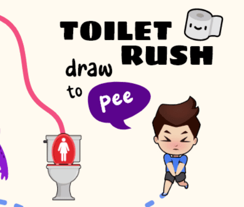 Joc Toilet Rush: dibuixar per fer pipí  en línia