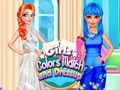 Joc Els colors de les nenes coincideixen i es vesteixen  en línia
