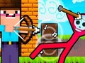 Joc Noob Archer vs Stickman Zombie en línia