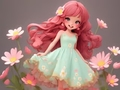Joc Llibre per pintar: Vestit de flors  en línia