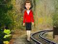 Joc Noia escapada de la via del tren  en línia
