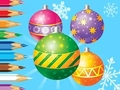 Joc Llibre per pintar: boles de decoració de Nadal  en línia
