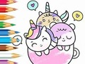 Joc Llibre per pintar: una copa d'unicorn  en línia