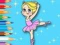 Joc Llibre per pintar: noia del ballet  en línia