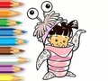 Joc Llibre per pintar: Nena disfressa de monstre  en línia