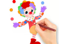 Joc Llibre per pintar: pallasso divertit  en línia