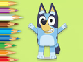 Joc Llibre per pintar: Happy Bluey  en línia