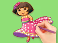 Joc Llibre per pintar: Dora Prepare Party  en línia