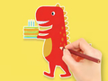 Joc Llibre per pintar: aniversari dinosaure  en línia