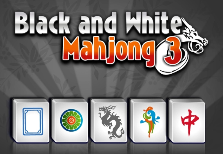 Joc Mahjong en blanc i negre 3  en línia