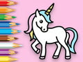 Joc Llibre per pintar: Unicorn feliç  en línia