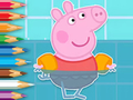 Joc Llibre per pintar: Peppa Swimming  en línia