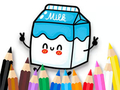 Joc Llibre per pintar: Llet  en línia