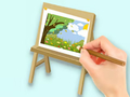 Joc Llibre per pintar: Taula de dibuix de Paysage  en línia