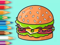 Joc Llibre per pintar: Hamburguesa deliciosa  en línia