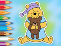 Joc Llibre per pintar: Winnie amb un ós de joguina  en línia
