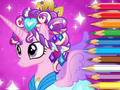 Joc Llibre per pintar: Princesa poni  en línia