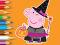 Joc Llibre per pintar: Halloween de Peppa Pig  en línia