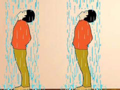 Joc Troba una noia de l'abric impermeable  en línia