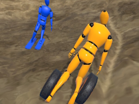 Joc Ragdoll Racing: Extreme Downhill en línia