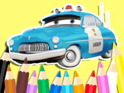 Joc Llibre per pintar: Cars Sheriff  en línia