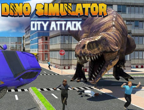 Joc Atac de la ciutat de Dino Simulator en línia