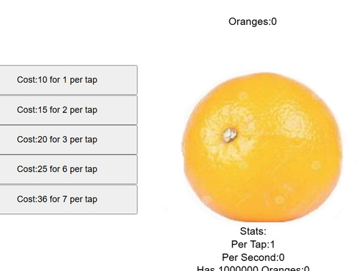 Joc Clicker de fruita taronja  en línia