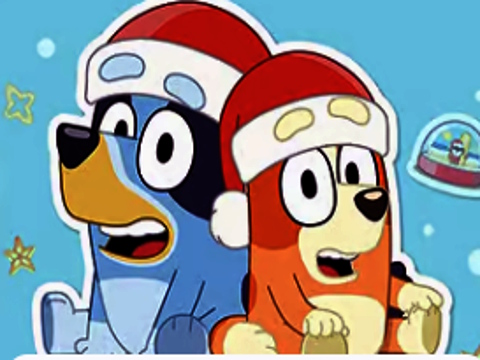 Joc Trencaclosques de Nadal Bluey  en línia
