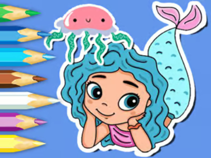 Joc Llibre per pintar: medusa sirena  en línia