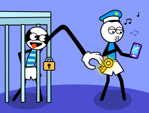 Joc Trencaclosques Stickman Troll Thief  en línia