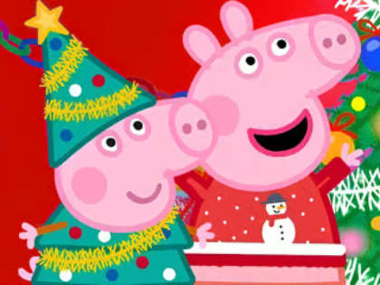 Joc Trencaclosques: Preparació de Nadal de Peppa Pig  en línia