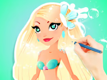 Joc Llibre per pintar: Aqua Mermaid  en línia