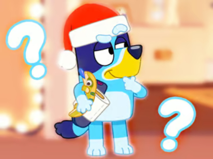 Joc Quiz per a nens: Bluey Christmas Fandom  en línia