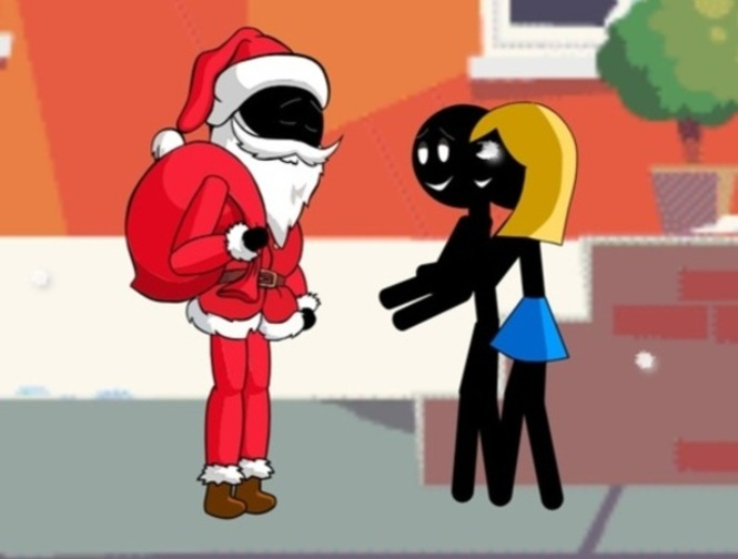Joc Stickman Santa en línia