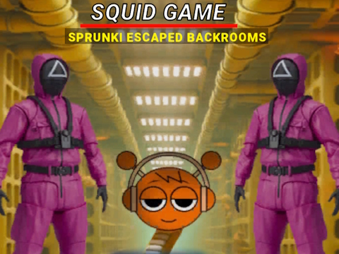 Joc Joc de calamars Sprunki Escaped Backrooms  en línia