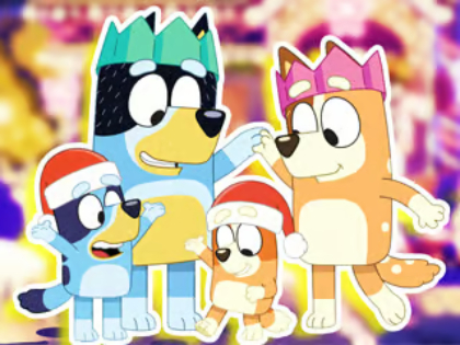 Joc Trencaclosques: la nit de Nadal de la família Bluey  en línia